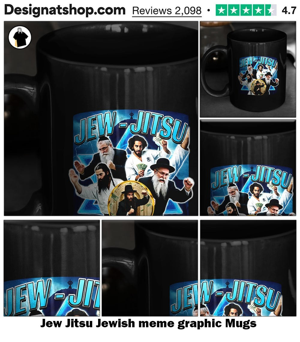 Jew Jitsu Jewish meme graphic shirt