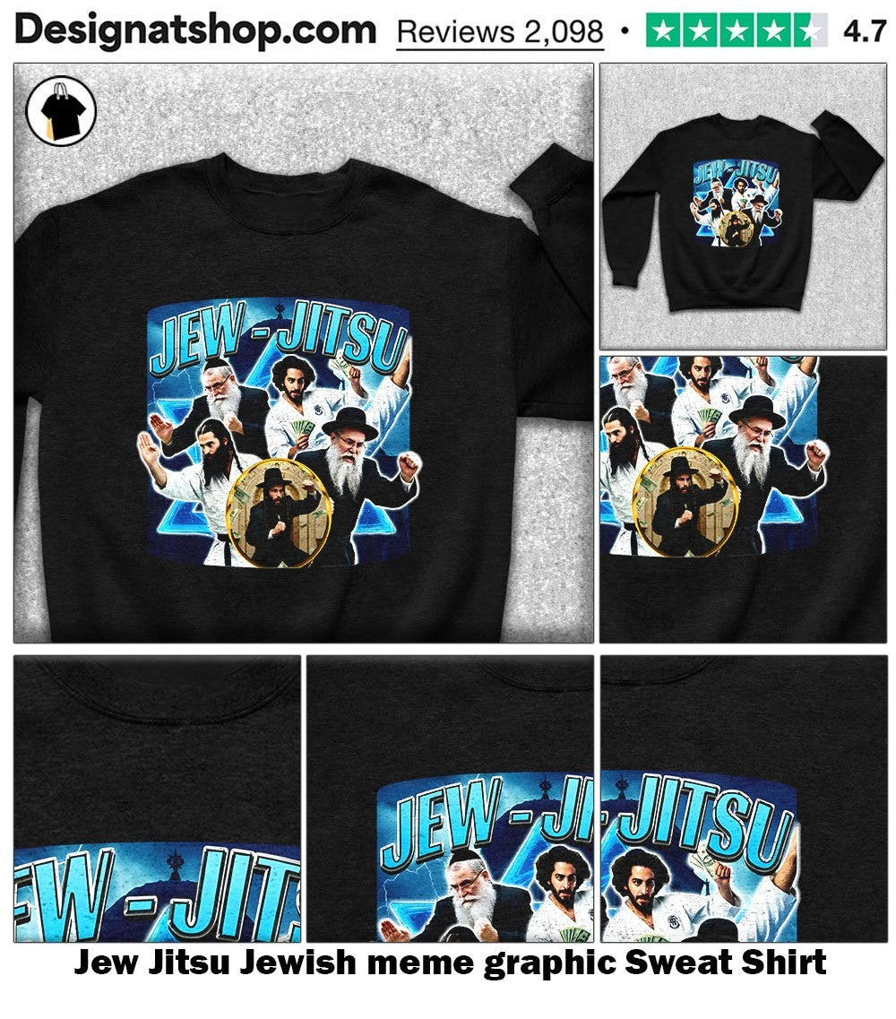 Jew Jitsu Jewish meme graphic shirt
