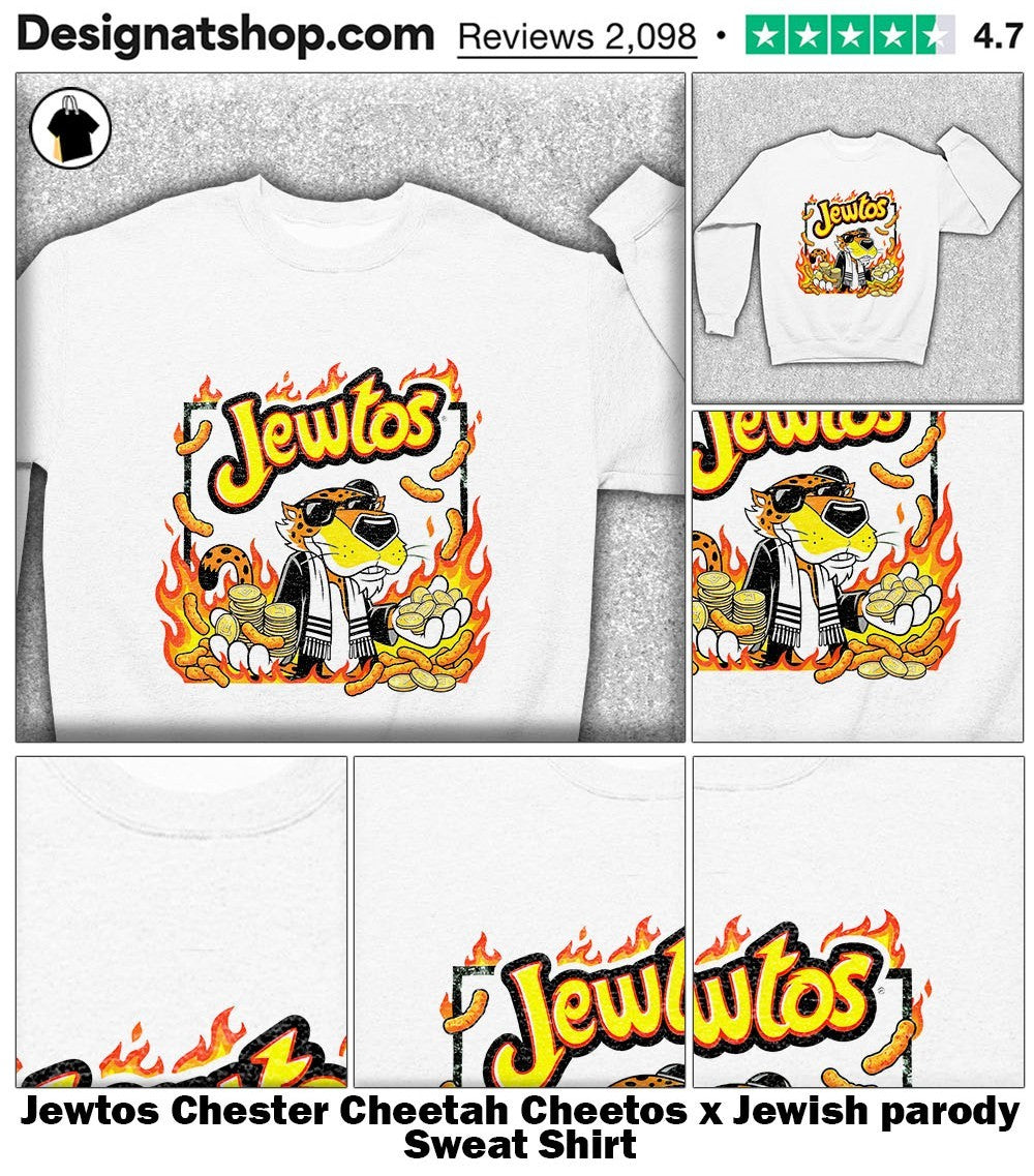 Jewtos Chester Cheetah Cheetos x Jewish parody shirt