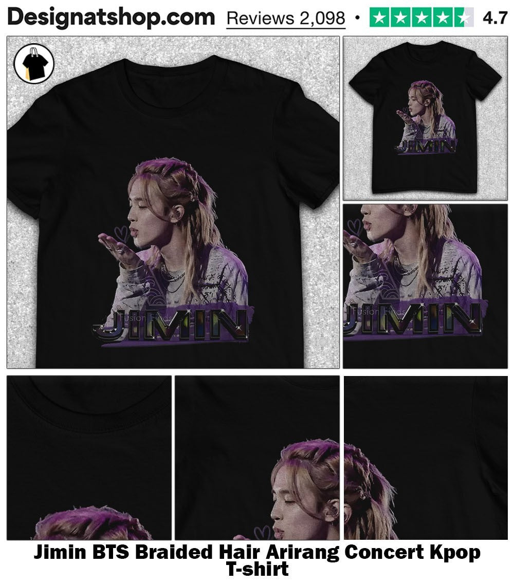 Jimin BTS Braided Hair Arirang Concert Kpop shirt