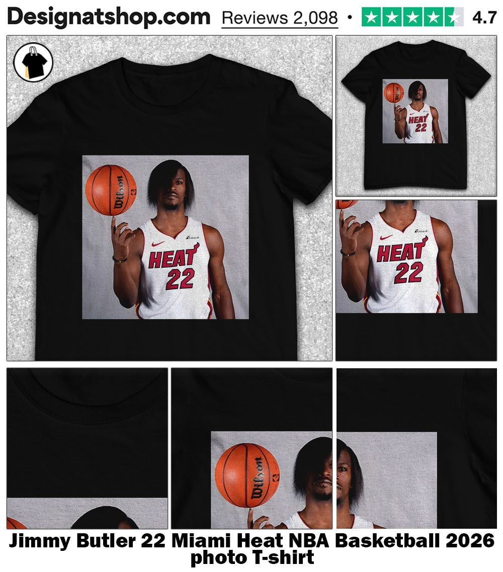 Jimmy Butler 22 Miami Heat NBA Basketball 2026 photo shirt