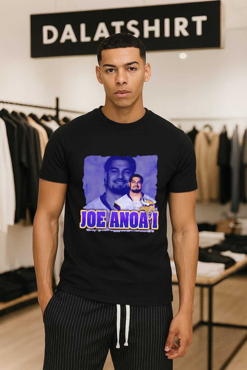 Joe Anoa’i Roman Reigns Minnesota Vikings Football Mascot Photo shirt