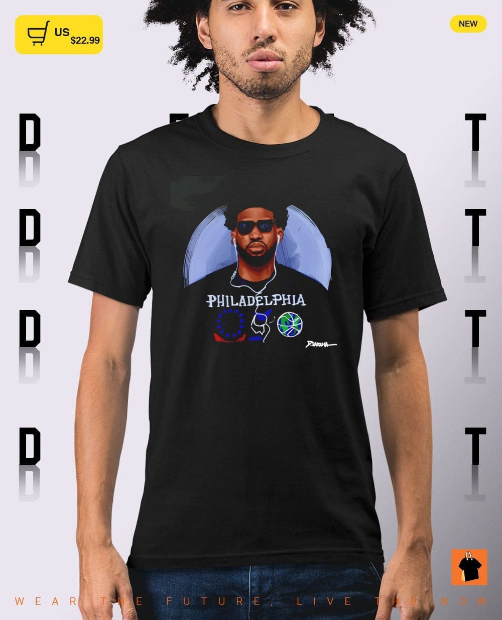 Joel Embiid Embiid Down 3 1 Philadelphia 76ers NBA Basketball shirt