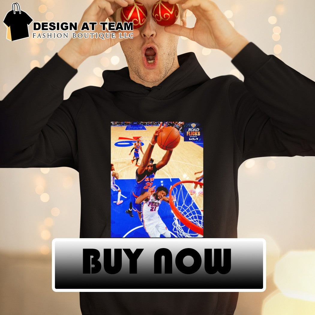 Joel Embiid vs Mitchell Robinson NBA moment shirt