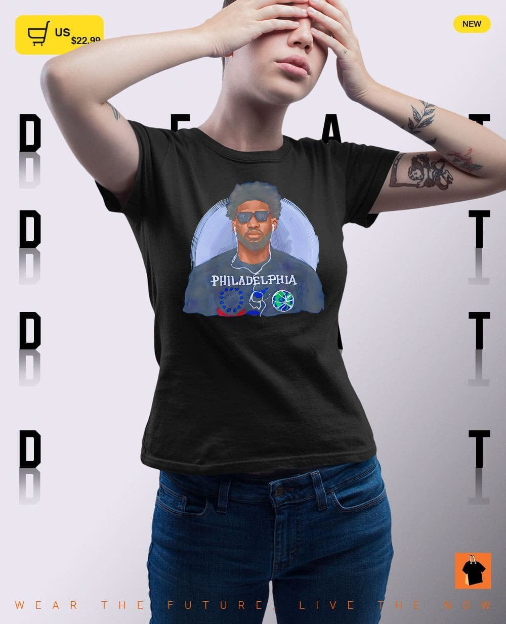 Joel Embiid wearing glass Philadelphia 76ers Basketball NBA 2026 shirt