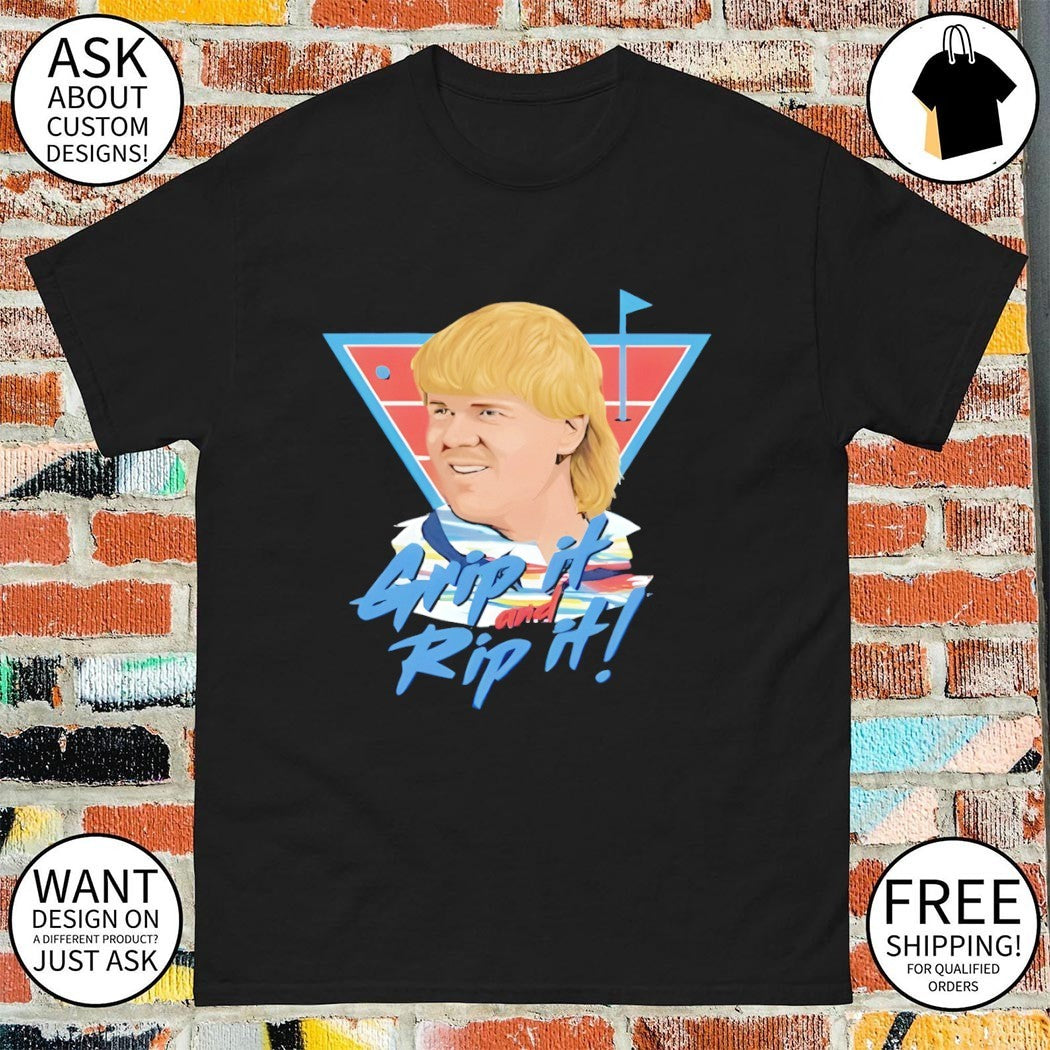 John Daly bigface Golf Of America 4th Of July Grip It And Rip It Golf shirt