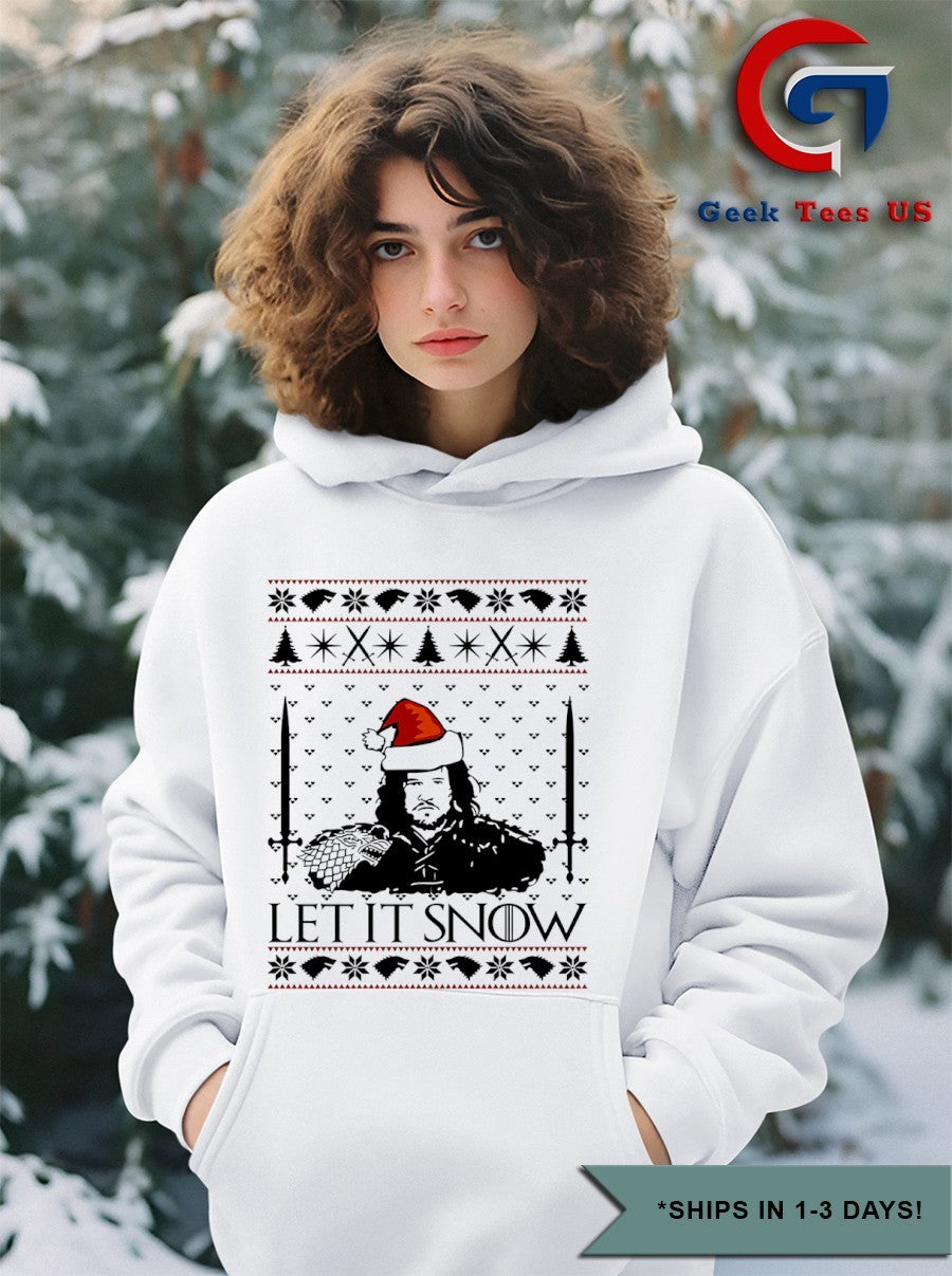 Jon snow let it snow ugly Christmas shirt