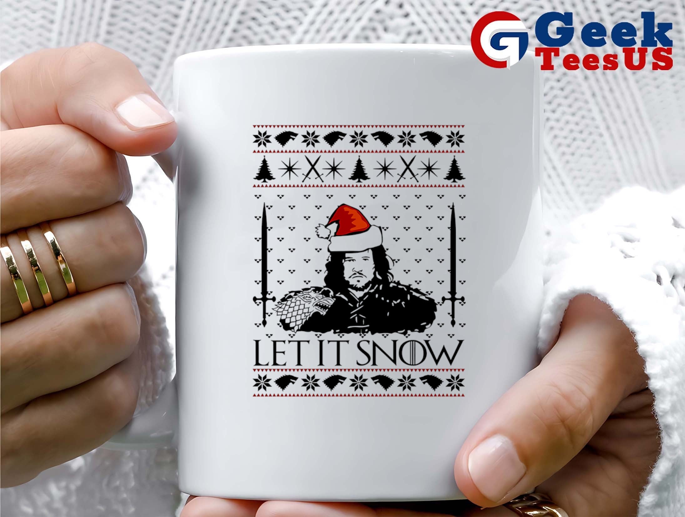 Jon snow let it snow ugly Christmas shirt