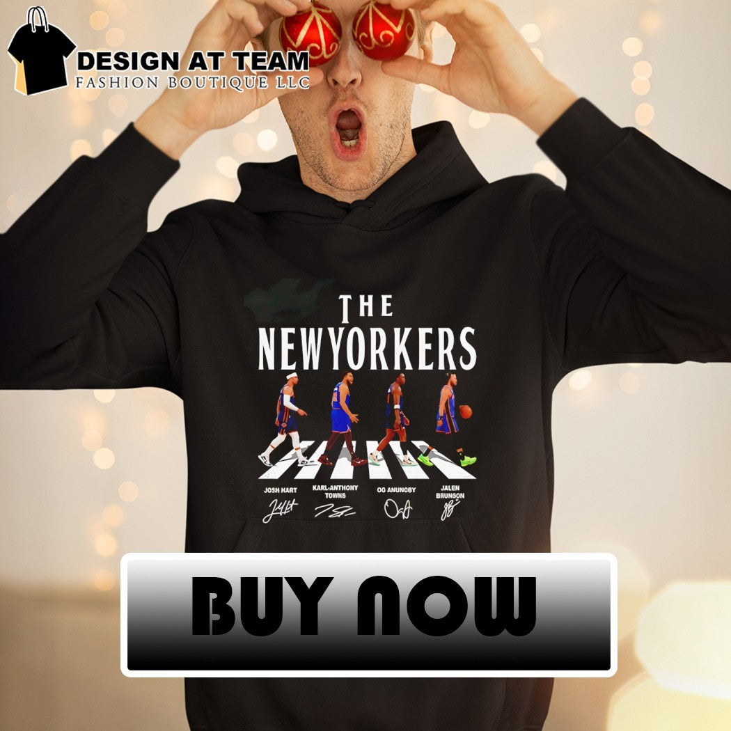 Josh Hart Karl-Anthony Towns OG Anunoby Jalen Brunson The New Yorkers Abbey Road signatures shirt