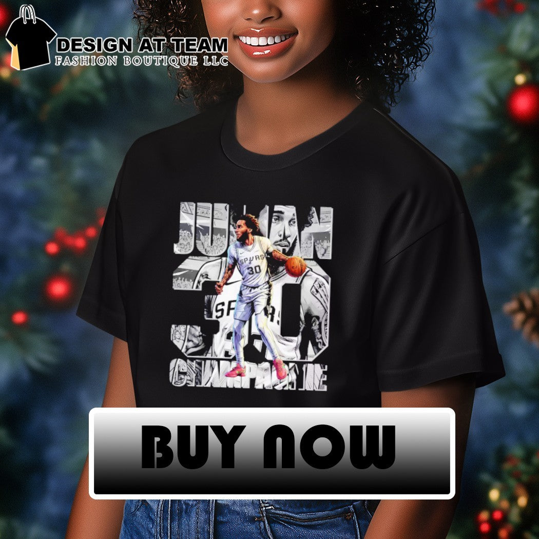 Julian Champagnie Comic Image Graphic 30 Spurs shirt