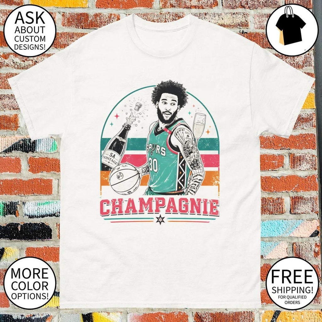 Julian Champagnie San Antonio Spurs Basketball Champagnie 90s style shirt