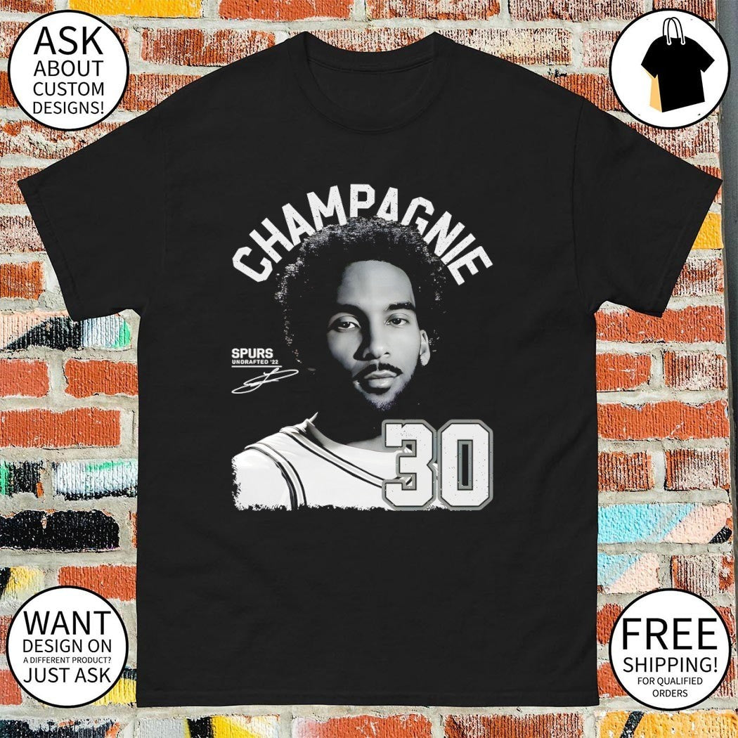 Julian Champagnie San Antonio Spurs basketball player 30 undrafted ’22 shirt