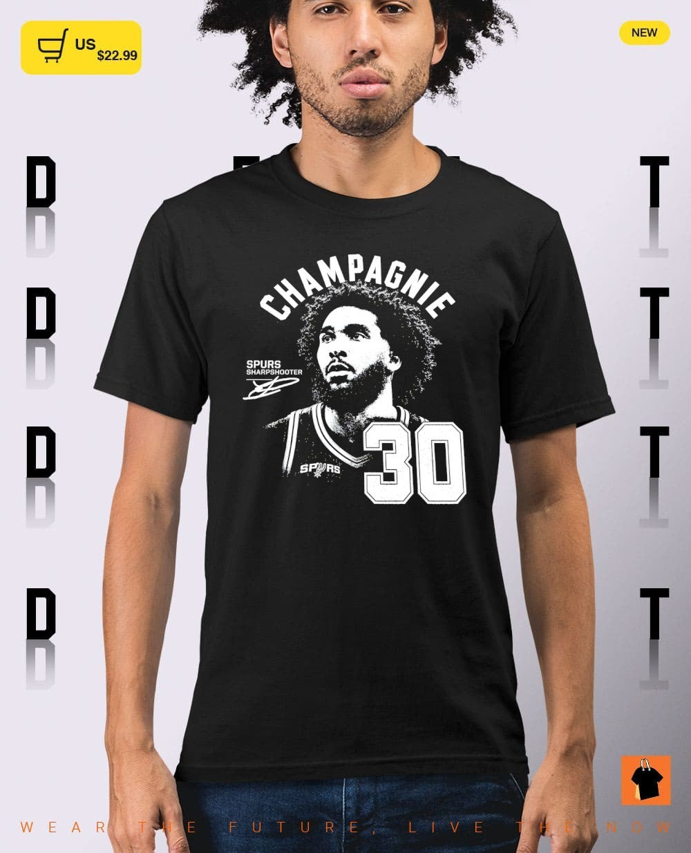 Julian Champagnie player San Antonio Spurs Basketball NBA signature vintage shirt