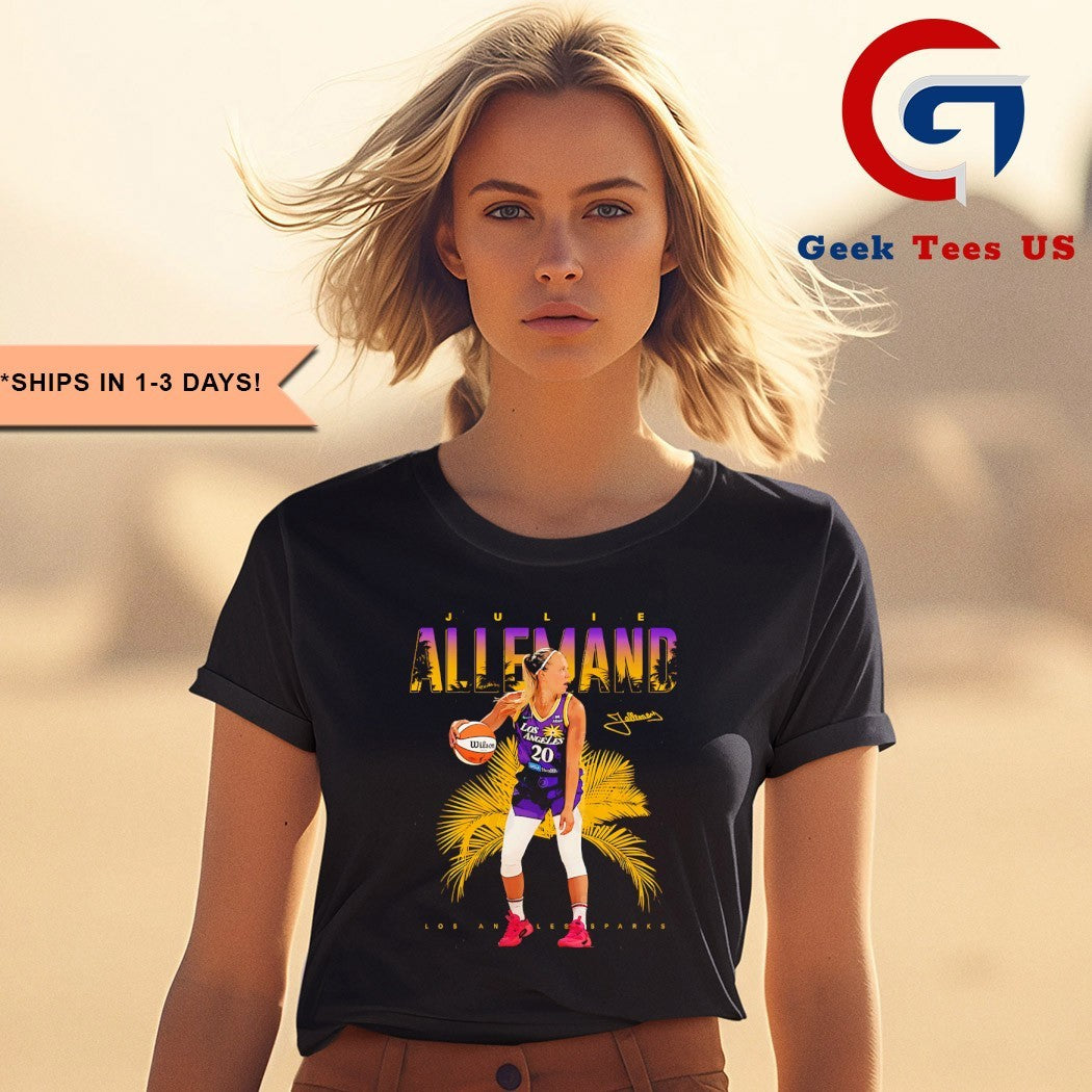 Julie Allemand Los Angeles Sparks WNBA signature shirt