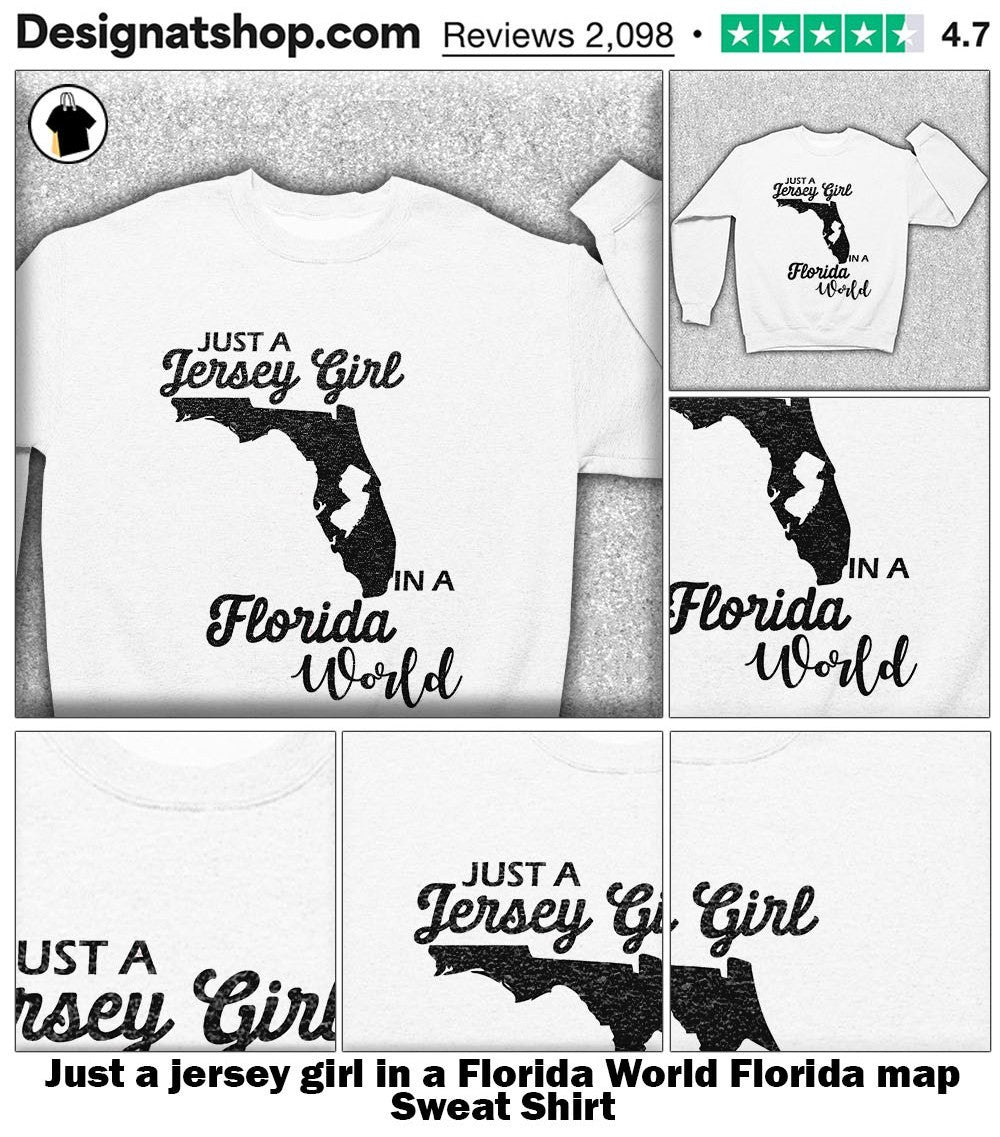 Just a jersey girl in a Florida World Florida map shirt
