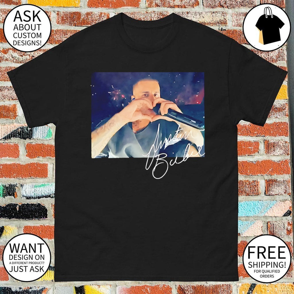 Justin Bieber Heart Sign Vintage Tour 2026 photo shirt