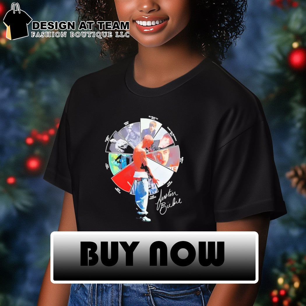 Justin Bieber Pop Star Swag Album signature shirt