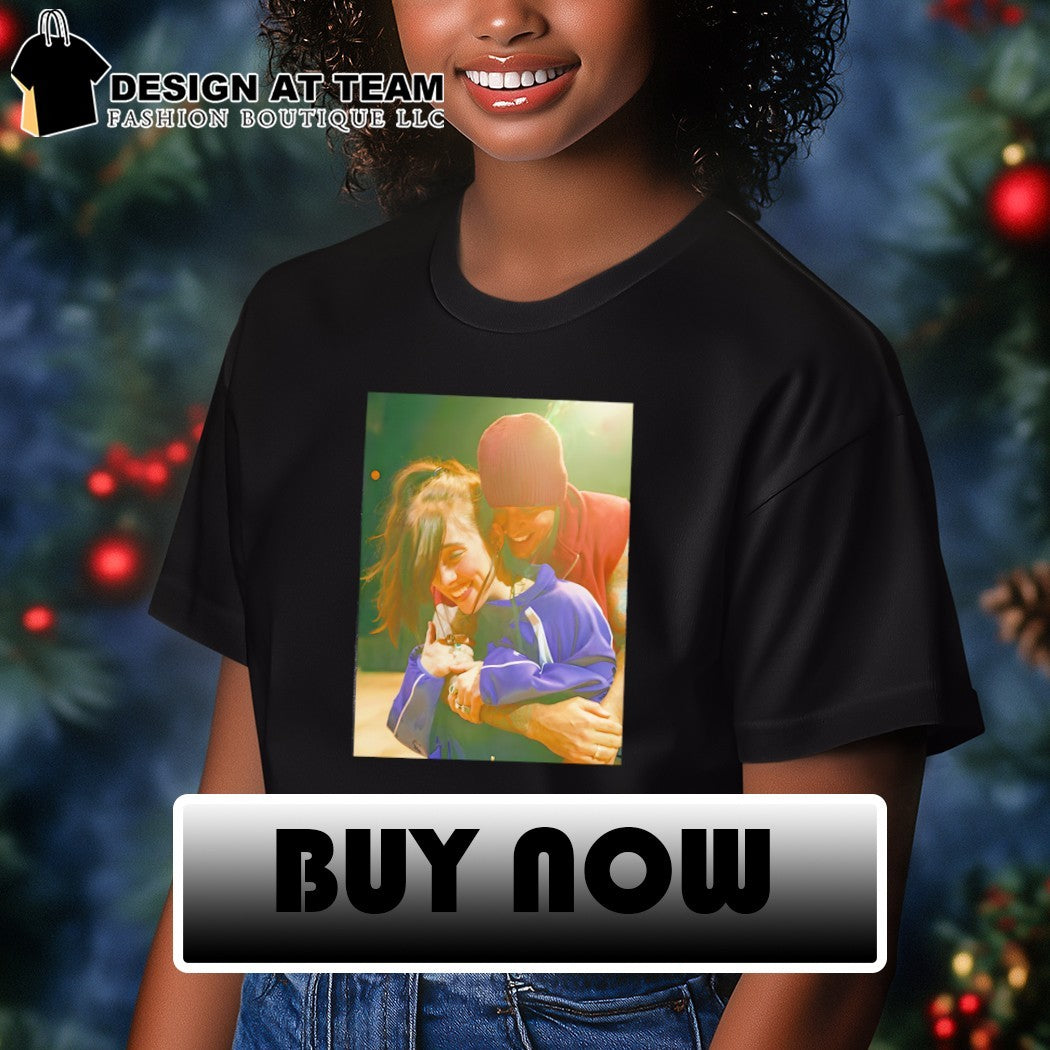 Justin Bieber hug Billie Eilish Coachella One Less Lonely Girl photo shirt