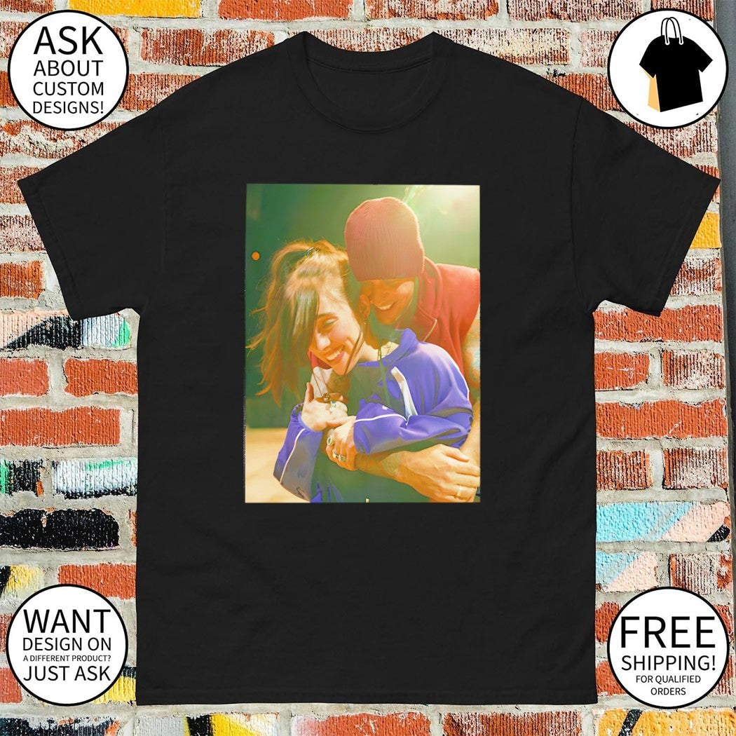 Justin Bieber hug Billie Eilish Coachella One Less Lonely Girl photo shirt