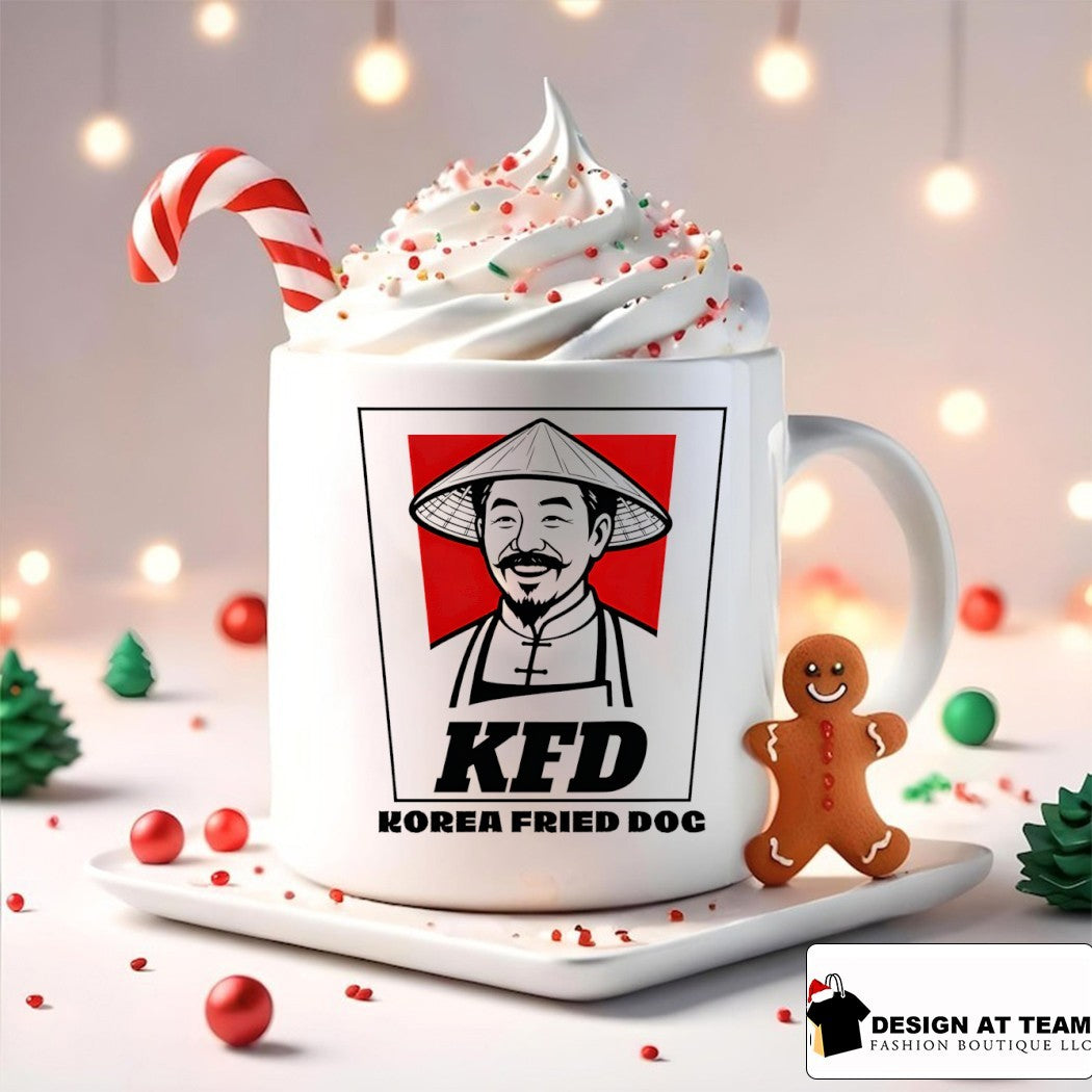 KFD Korea Fried Dog KFC parody logo shirt