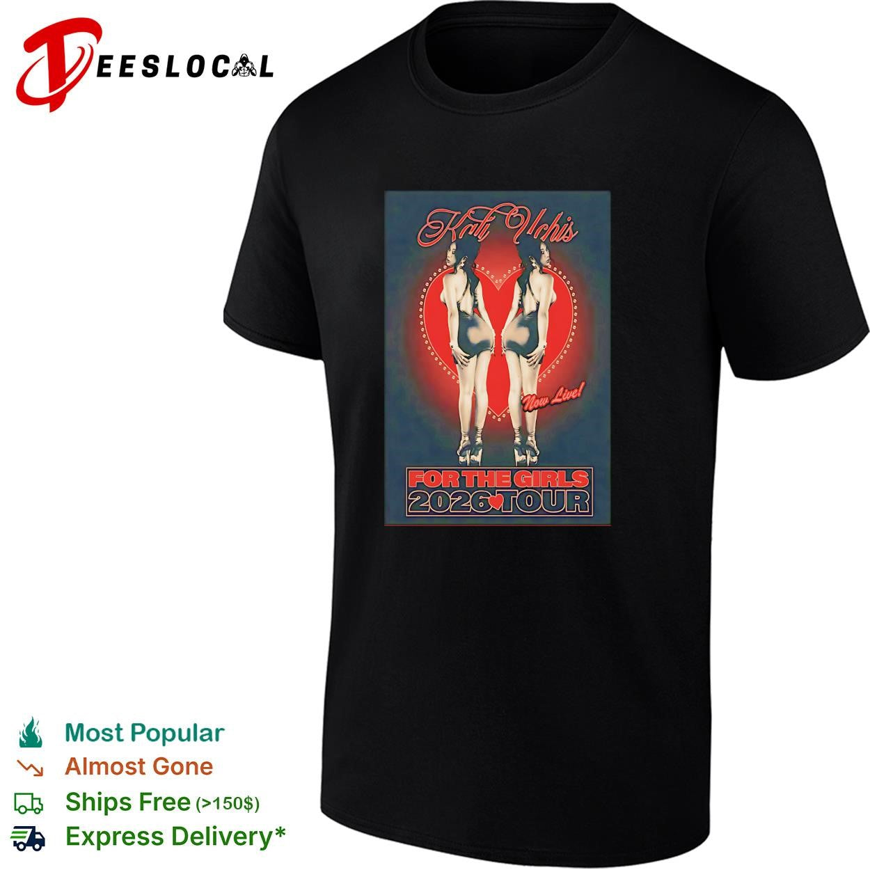 Kali Uchis For The Girls Tour twin women now live 2026 shirt