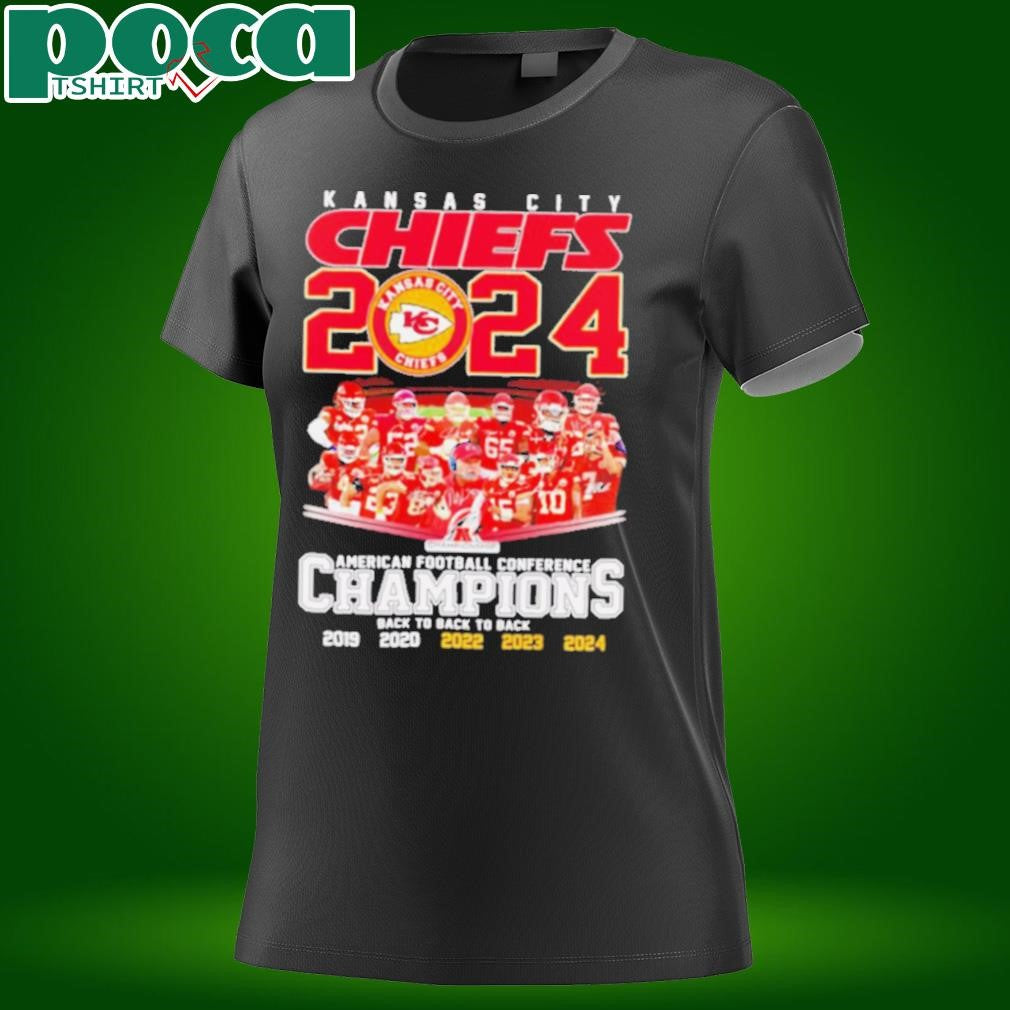 Kansas City Chiefs 2024 American Football Conference Champions signatures shirt