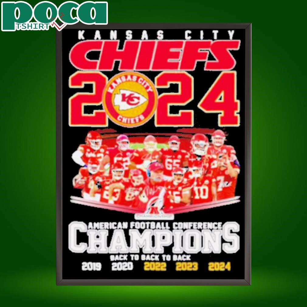 Kansas City Chiefs 2024 American Football Conference Champions signatures shirt