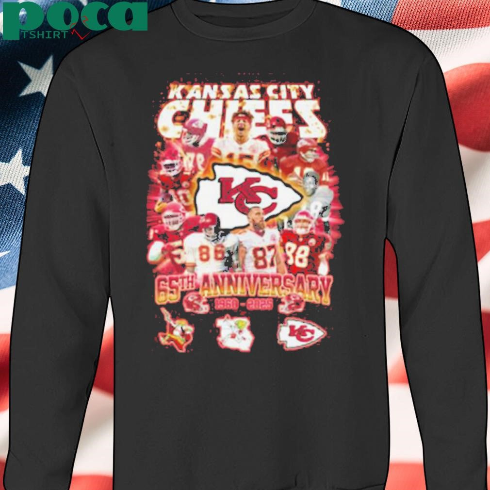 Kansas City Chiefs 65th Anniversary 1960 2025 Celebration T Shirt