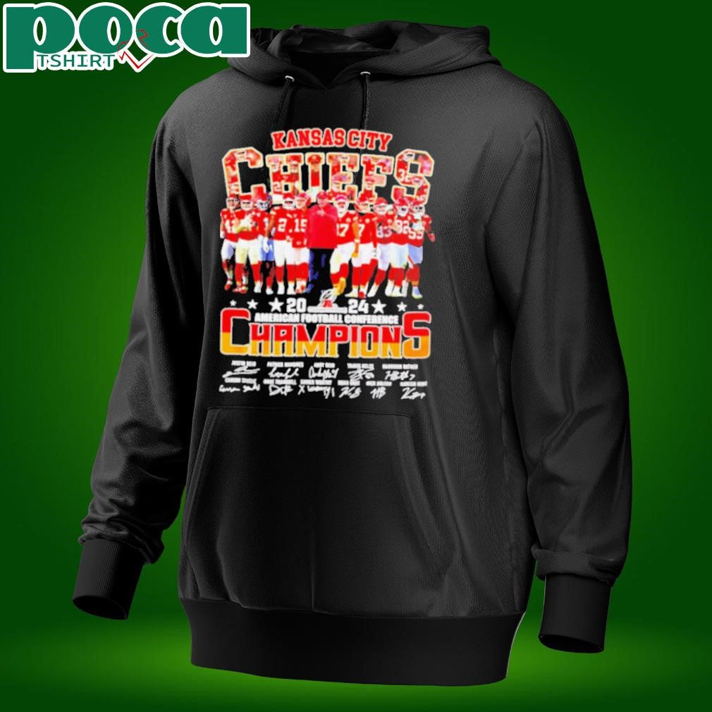 Kansas City Chiefs American football Conference Champions signatures shirt