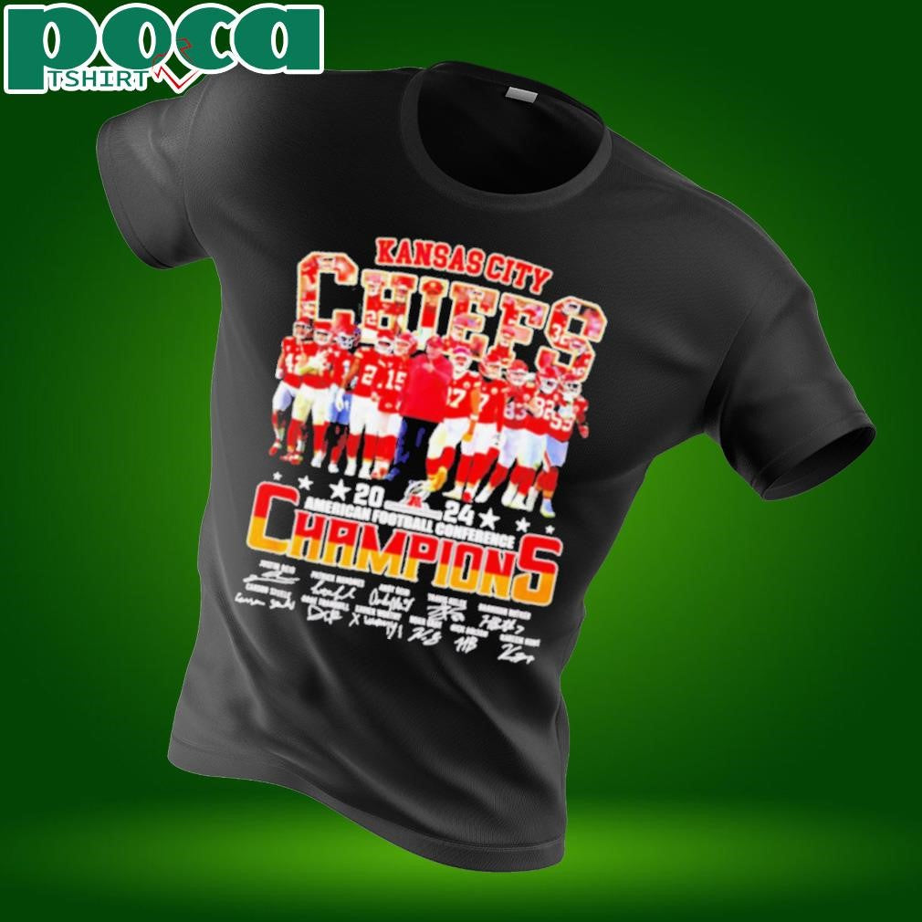 Kansas City Chiefs American football Conference Champions signatures shirt