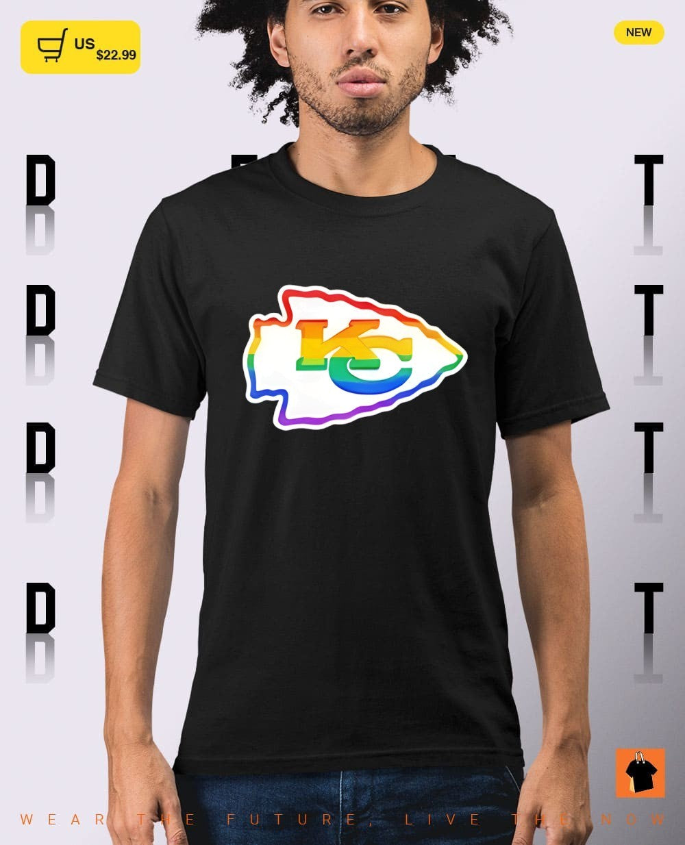 Kansas City Chiefs pride logo rainbow symbol sports team fan merchandise shirt