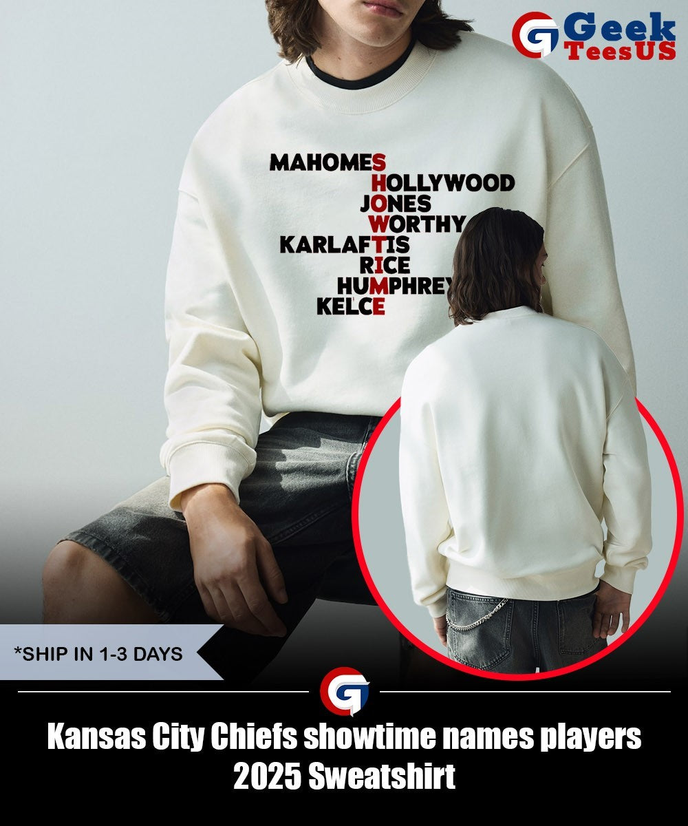 Kansas City Chiefs showtime names players 2025 shirt