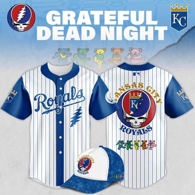 Kansas City Royals Grateful Dead Night Game Jersey 2025