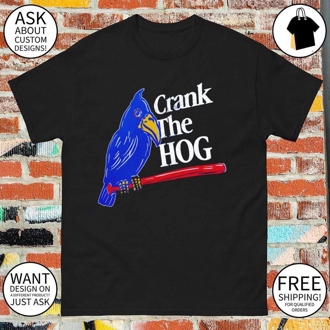 Kansas Jayhawks baseball mascot Crank the Hog shirt