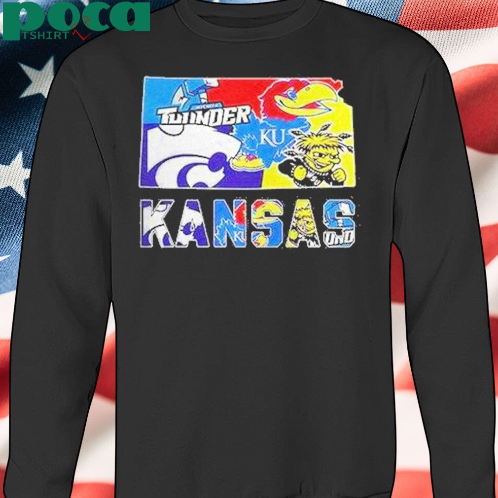 Kansas Sports Team Map Logo Shirt