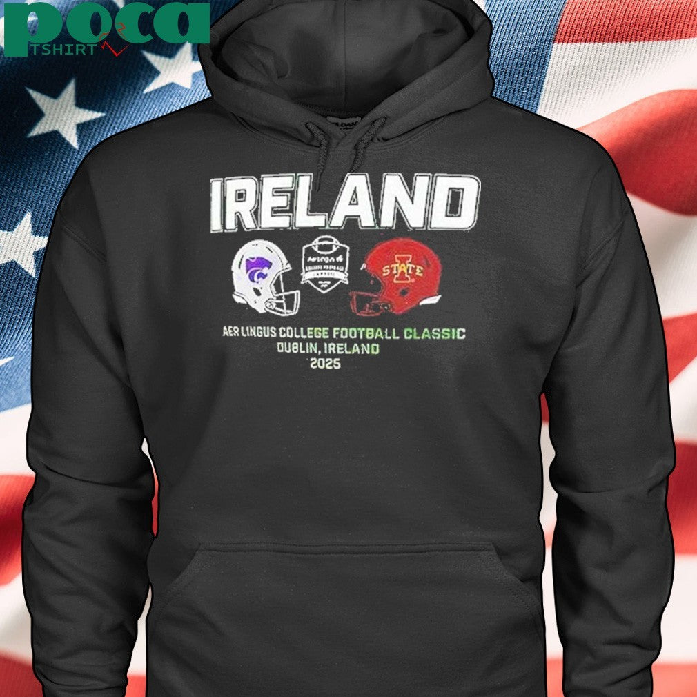 Kansas State Wildcats Vs Iowa State Cyclones Ireland Aer Lingus College Football 2025 Shirt