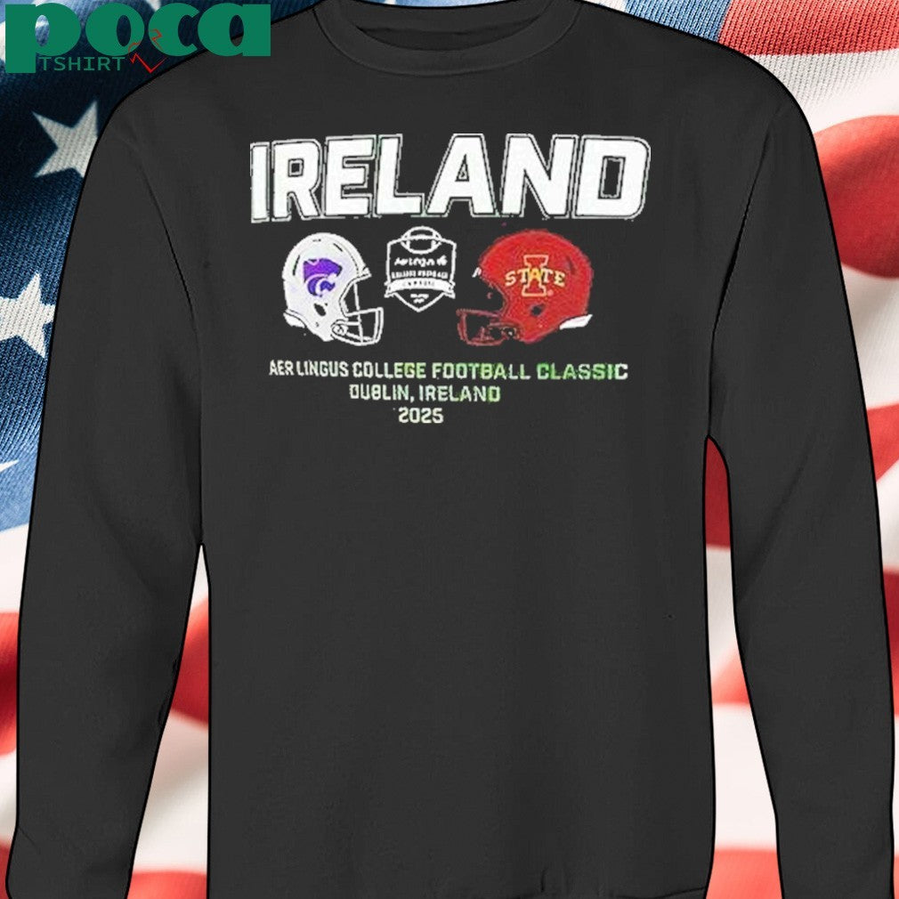 Kansas State Wildcats Vs Iowa State Cyclones Ireland Aer Lingus College Football 2025 Shirt