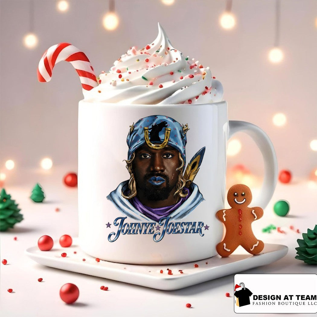 Kanye West Anime Mashup Johnye Joestar cartoon shirt