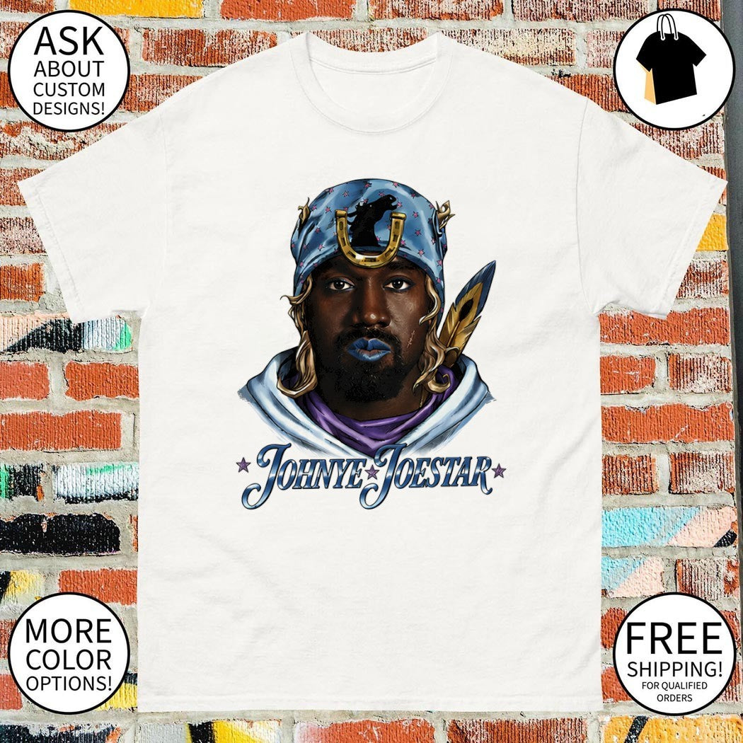 Kanye West Anime Mashup Johnye Joestar cartoon shirt