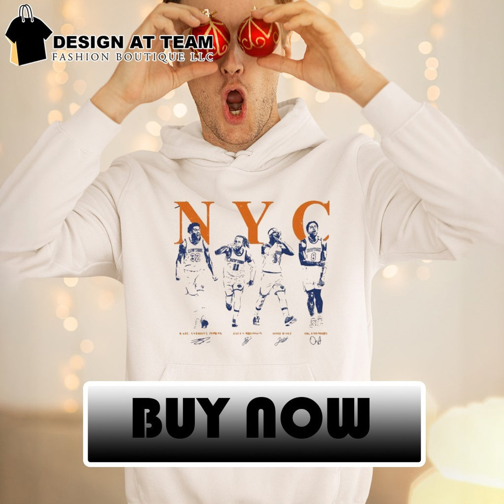Karl-Anthony Towns Jalen Brunson Josh Hart OG Anunoby NYC New York Players signature shirt