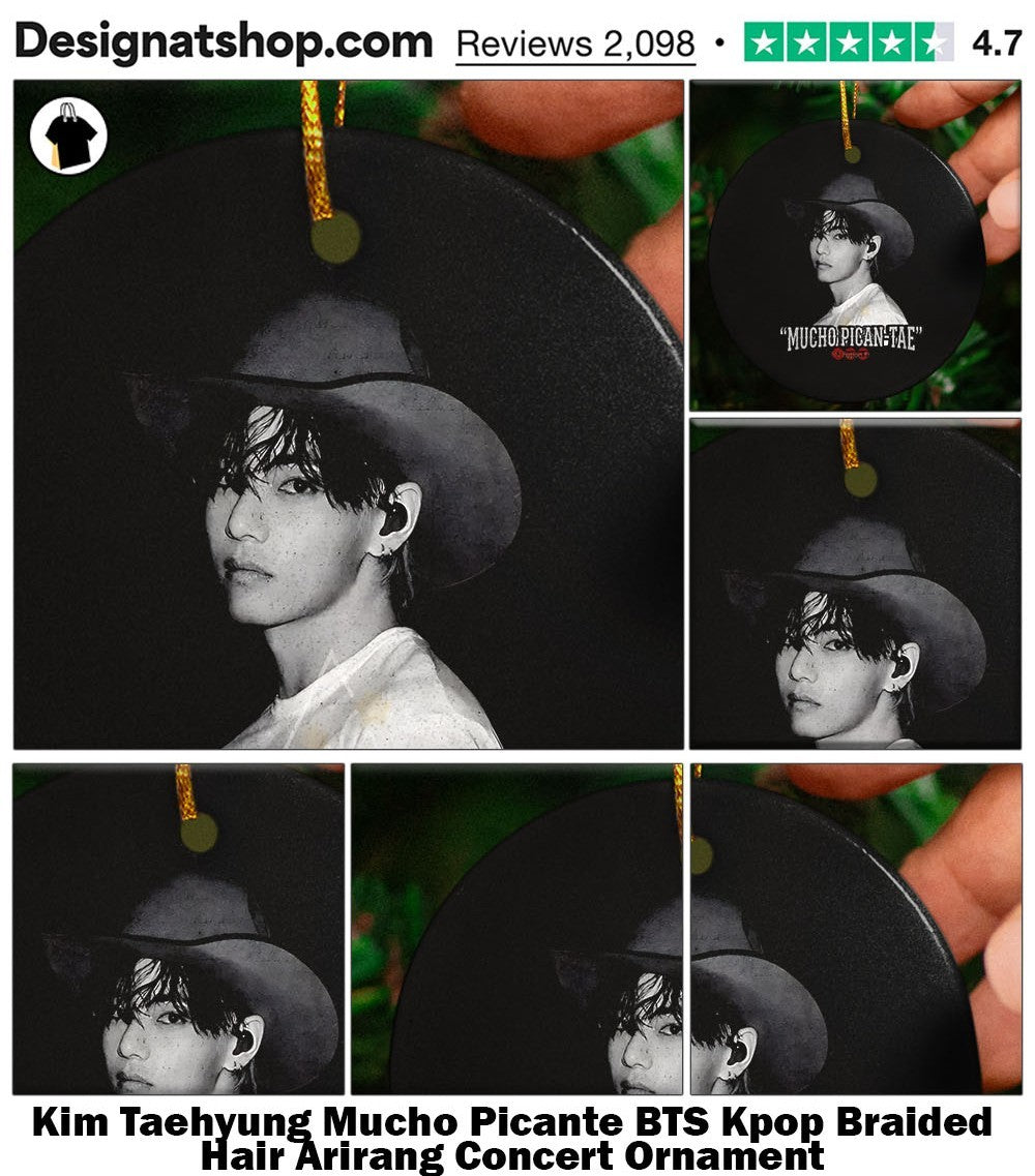 Kim Taehyung Mucho Picante BTS Kpop Braided Hair Arirang Concert shirt