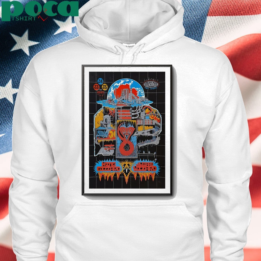 King Gizzard And The Lizard Wizard May 25, 2025 Barcelona, Spain Tour Poster shirt