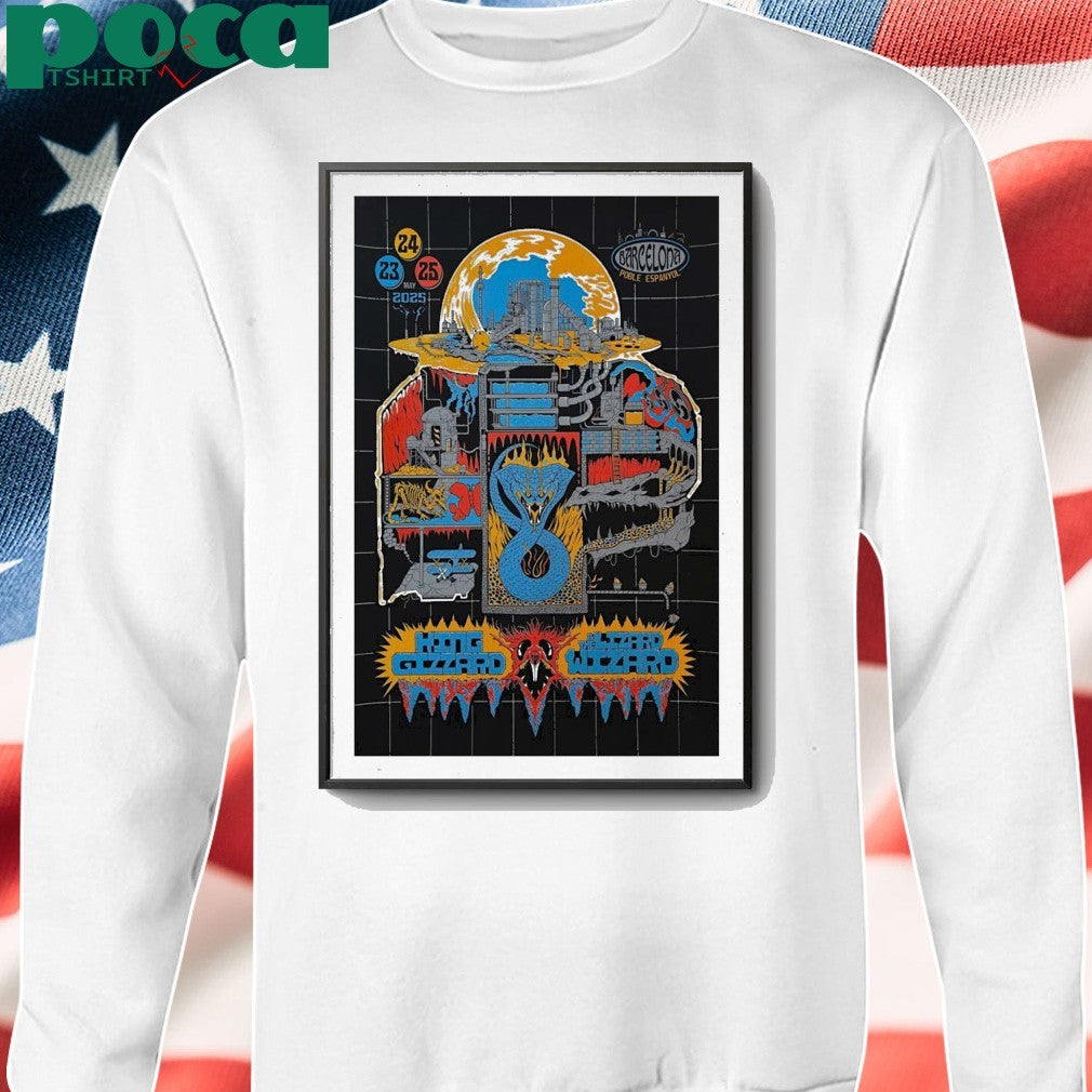 King Gizzard And The Lizard Wizard Poble Espanyol May 24, 2025 Show Poster shirt
