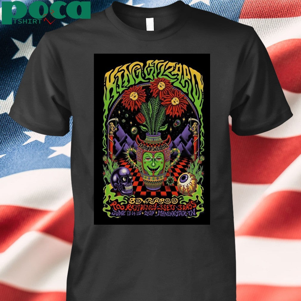 King Gizzard And The Lizard Wizard Roo Residency In Manchester TN Jun 13-15 2025 Poster shirt