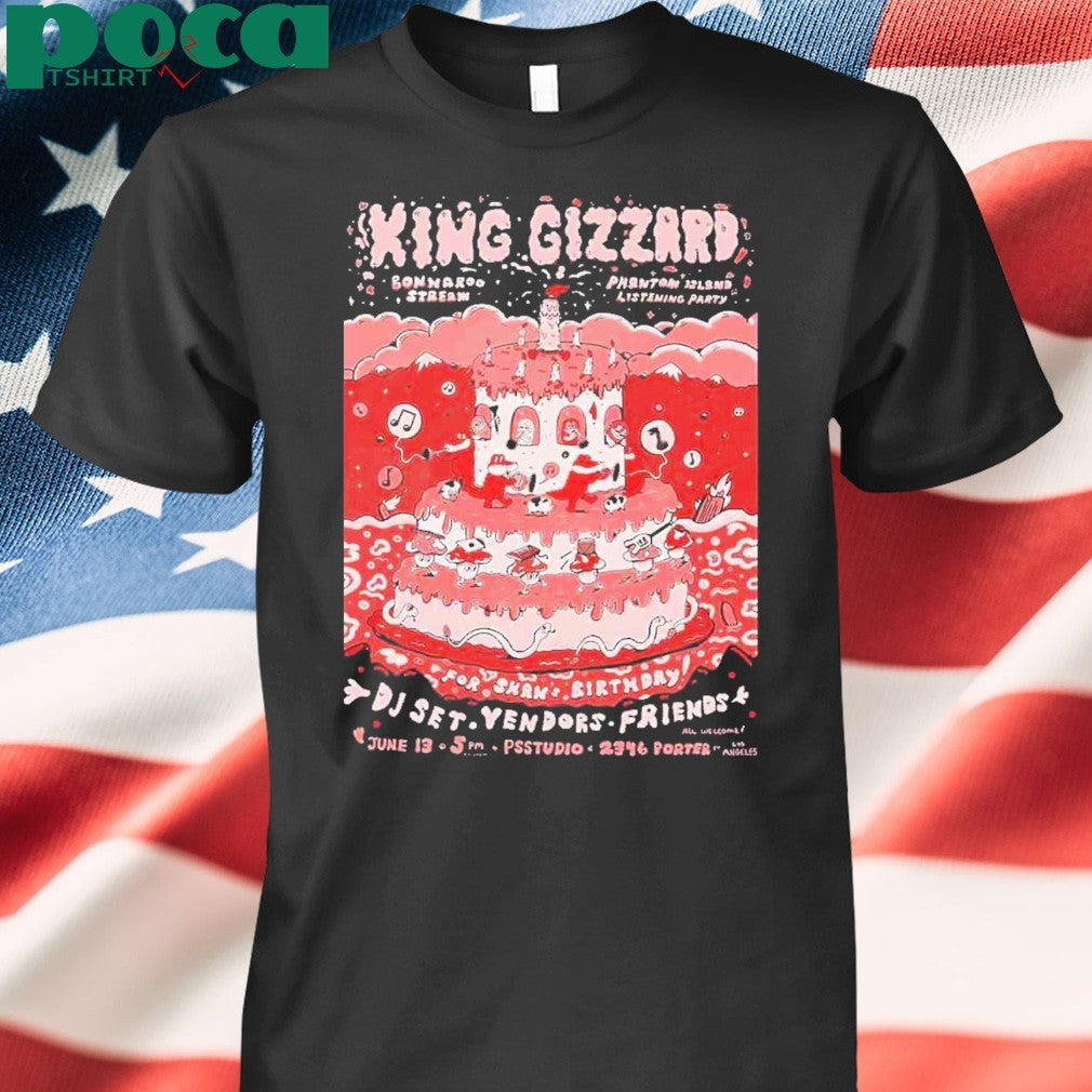 King Gizzard Bonnaroo Stream Album Listening Party June 13 2025 At Psstudio In Los Angeles Merchandise shirt