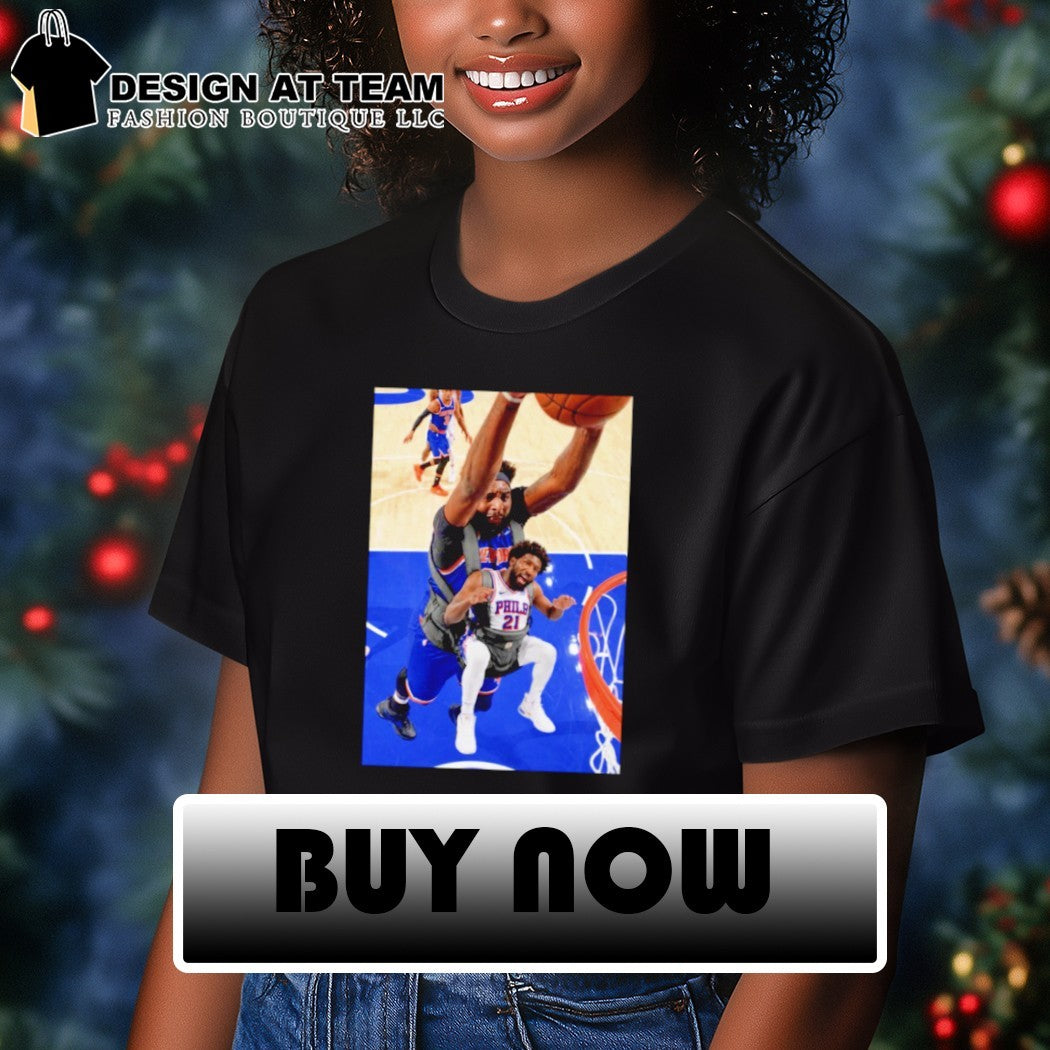 Knicks Mitchell Robinson Dunking On Joel Embiid Funny shirt