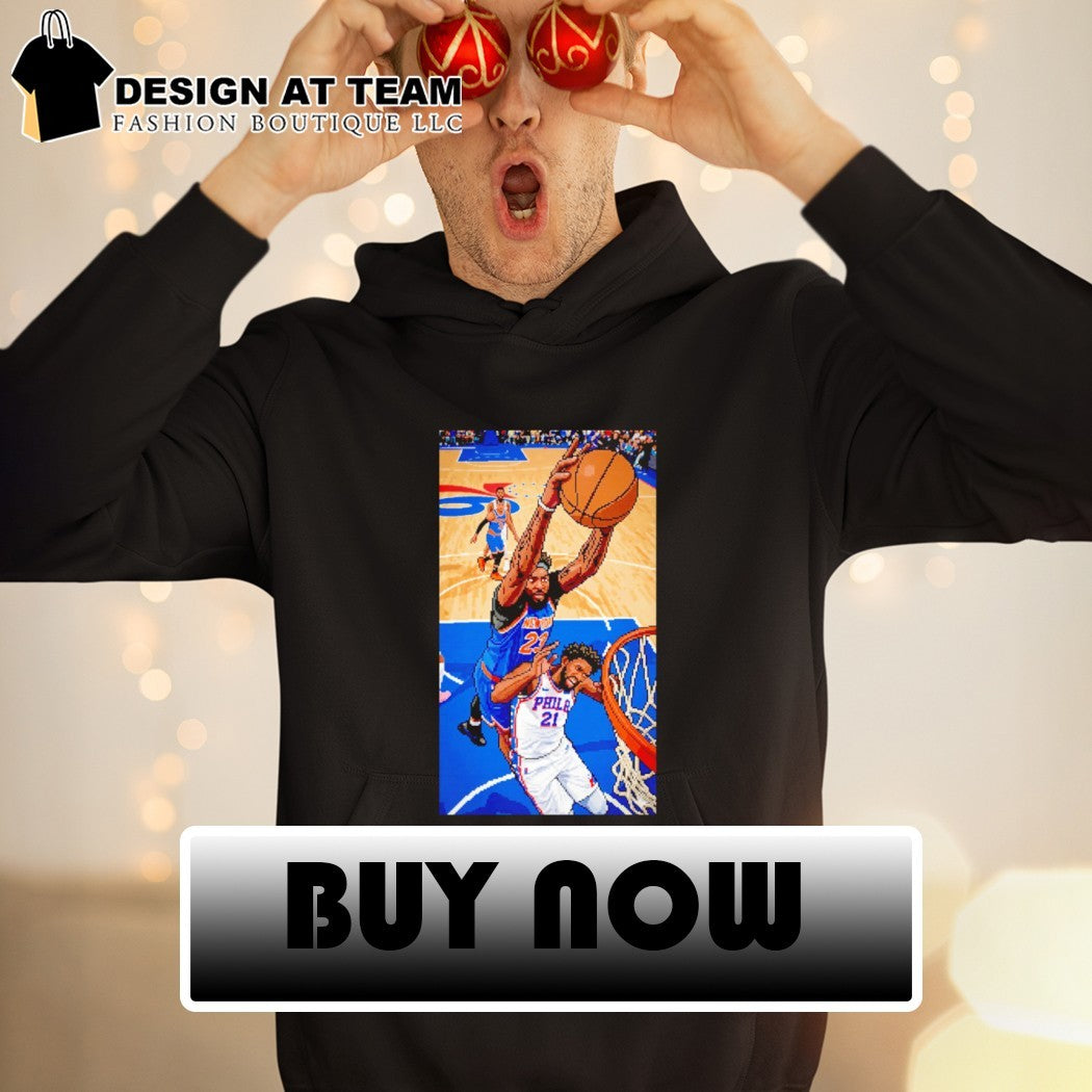 Knicks Mitchell Robinson Dunking On Joel Embiid shirt