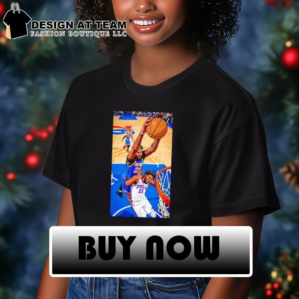 Knicks Mitchell Robinson Dunking On Joel Embiid shirt