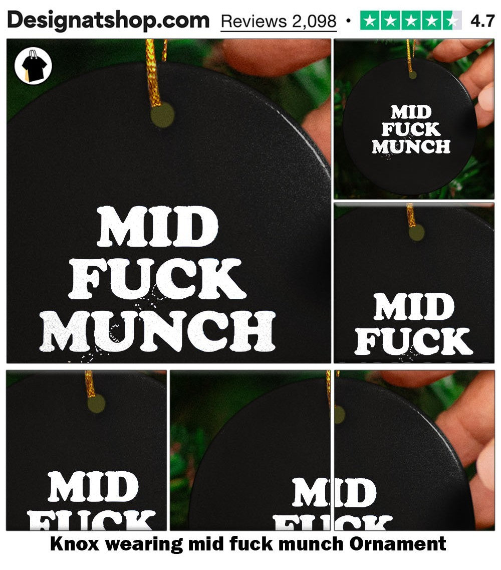 Knox wearing mid fuck munch shirt