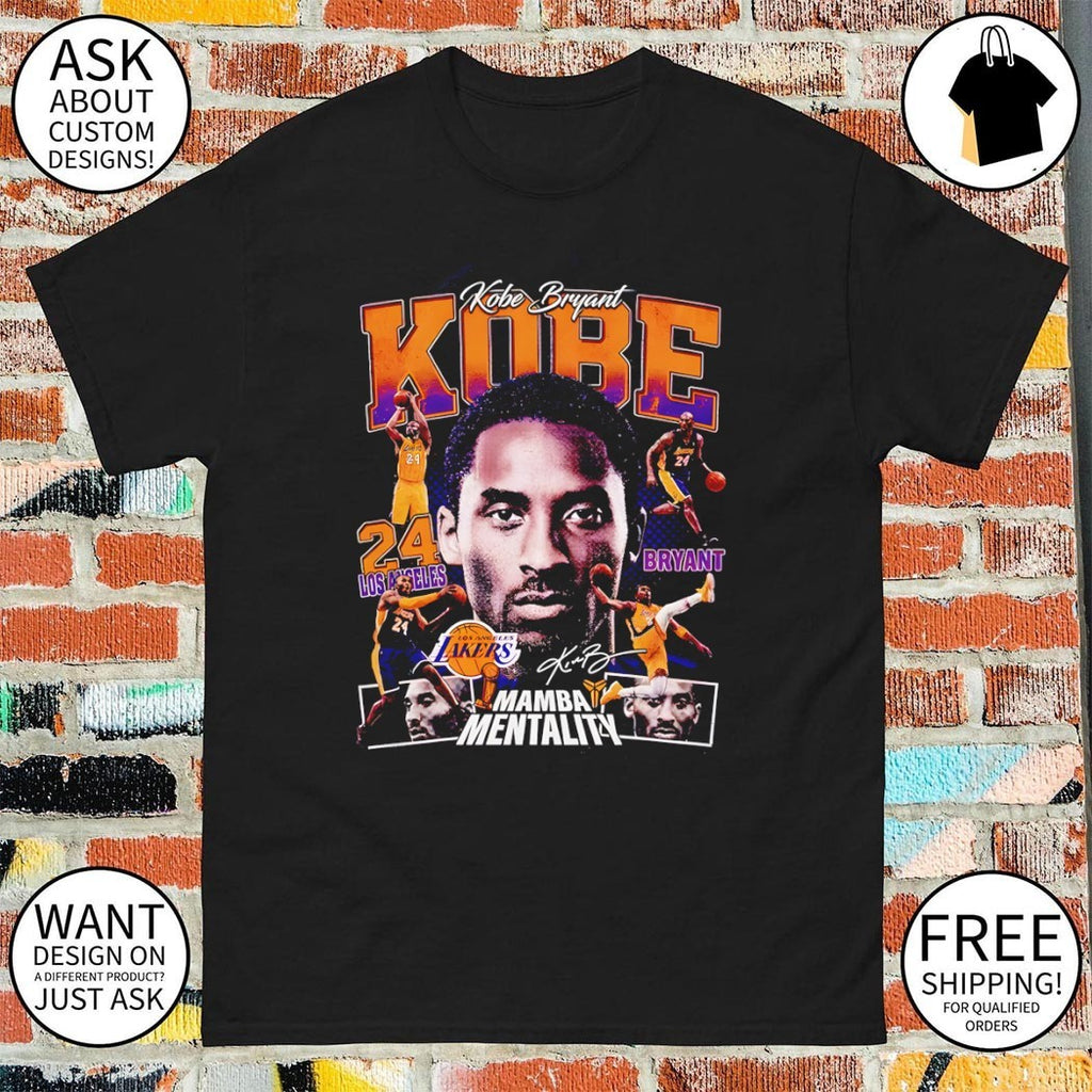 Kobe Bryant Mamba Mentality 24 Los Angeles Lakers Basketball signature shirt